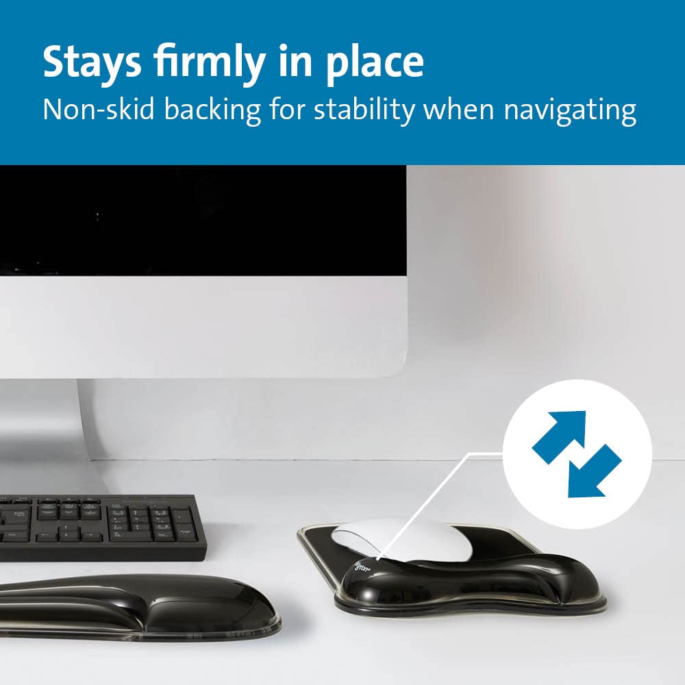 Kensington Duo Gel Wave Mouse Pad & Wrist Rest (K62413WW) Black