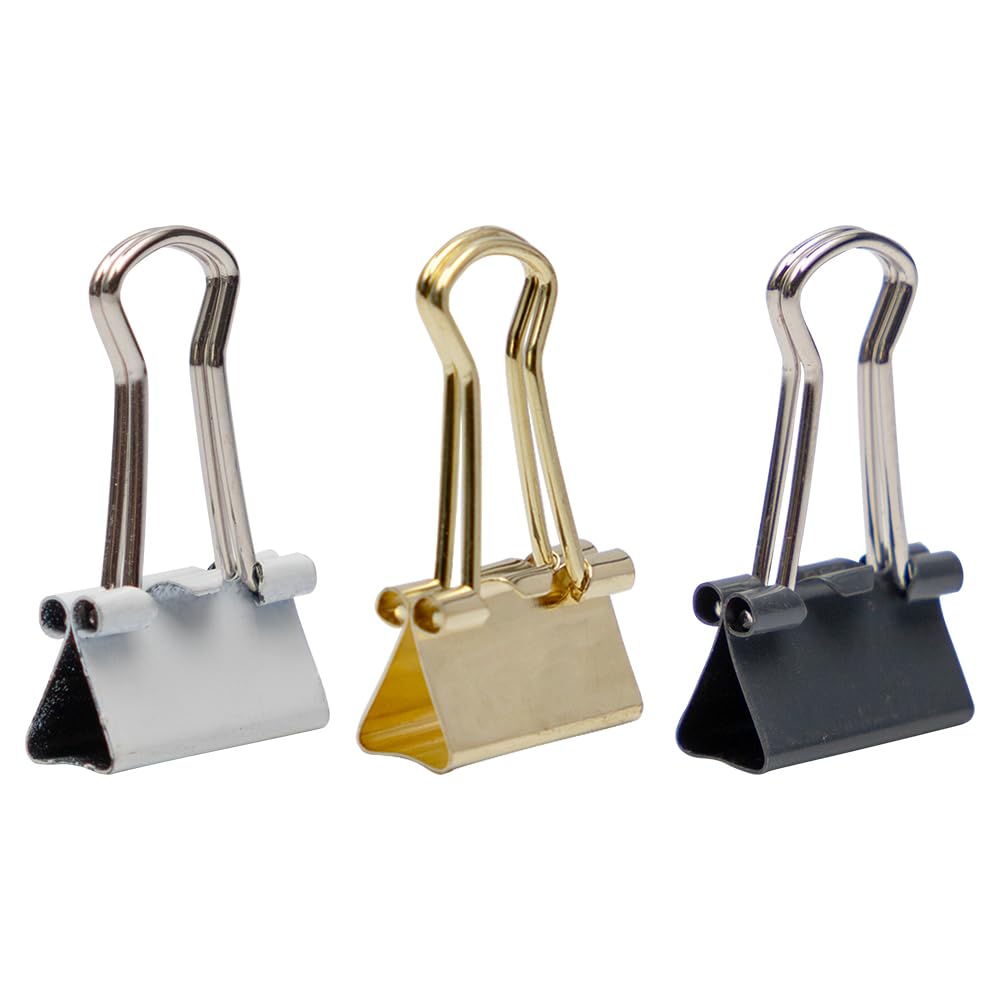 JAM PAPER Colorful Binder Clips Assortment - Extra Small - 3/5 Inch (15 mm) - Assorted Business