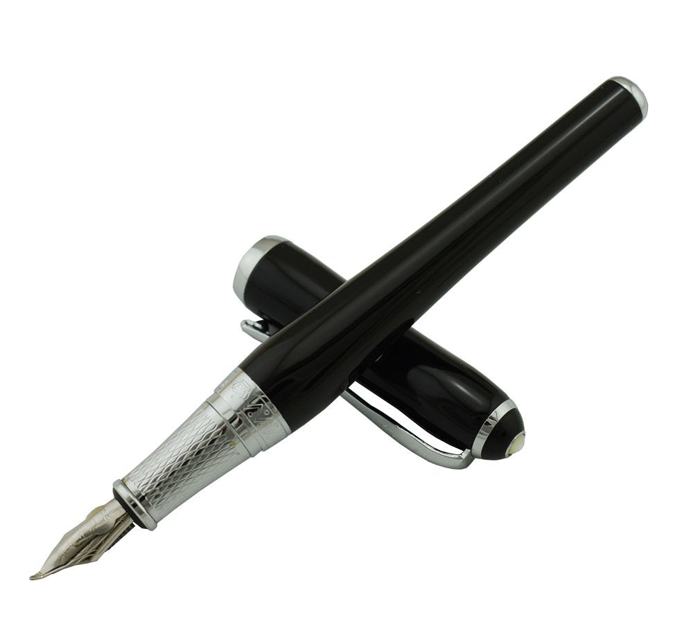 Duke Asian Calligraphy Fude Nib Fountain Pen Fine to Broad Nature Mother Pearl on Cap with Pen