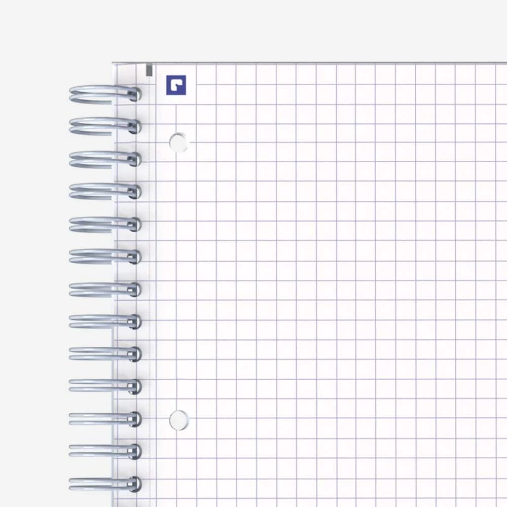 Hamelin 1 Subject, Graph Paper, Hard Cover Spiral Bound Grid Notebook, 4 Square Per Inch 150 Pages