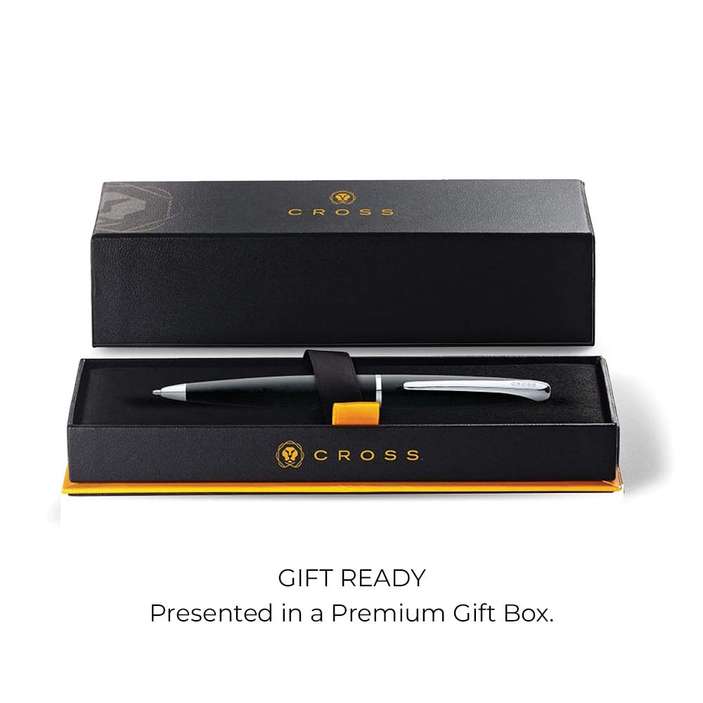 Cross ATX Basalt Black Ballpoint Pen, Medium Point, Black Ink