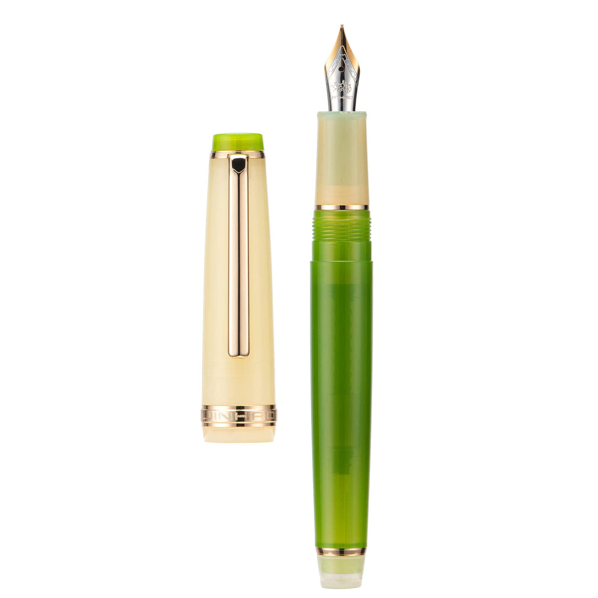 3 Jinhao 82 Fountain Pen Transparent Mixed Morandi Color Acrylic Extra Fine Point Gold Trim with