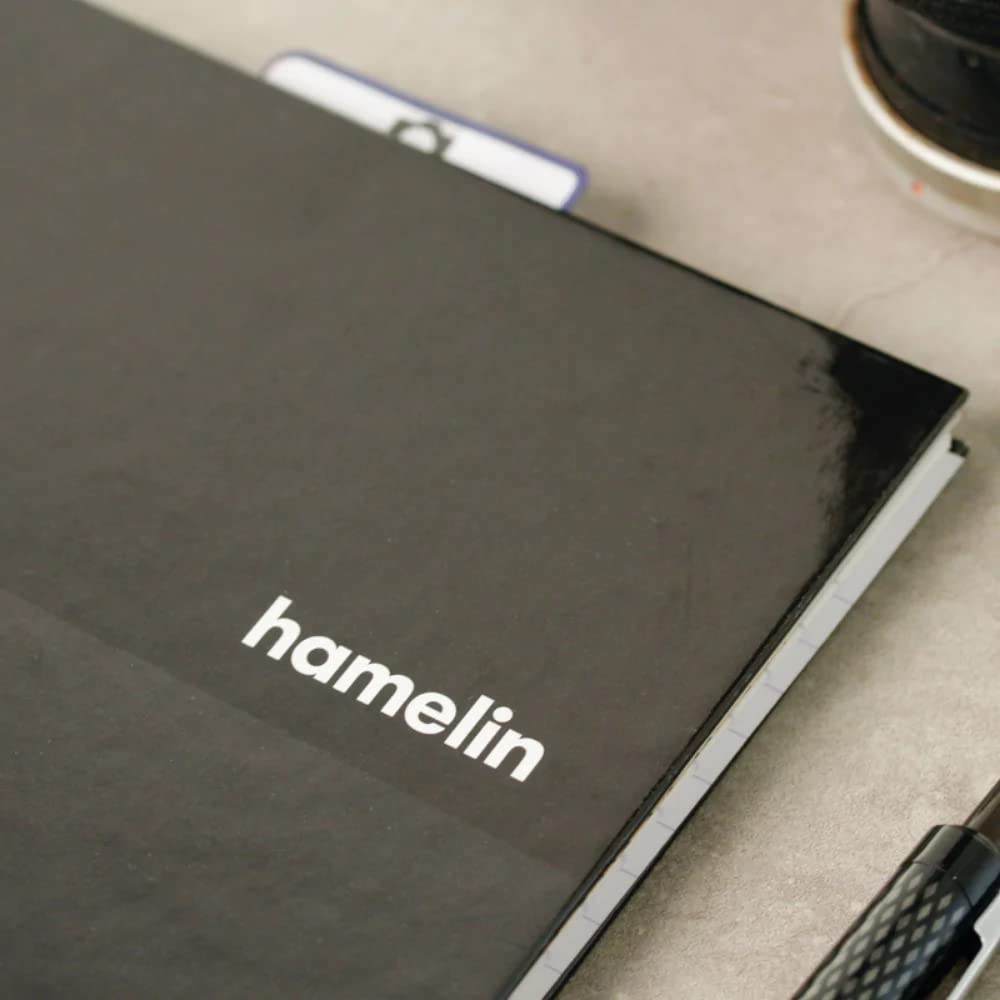 Hamelin 1 Subject, Graph Paper, Hard Cover Spiral Bound Grid Notebook, 4 Square Per Inch 150 Pages