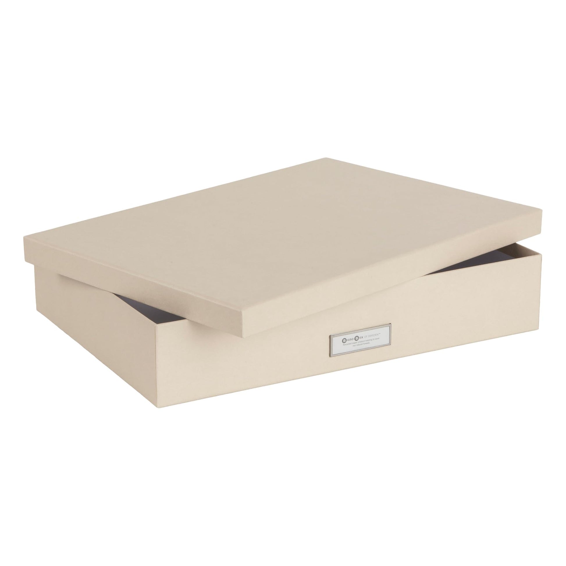 Bigso Sverker Legal/Art Storage Box - 3.3in x 17.1in x 12.2in - Fawn
