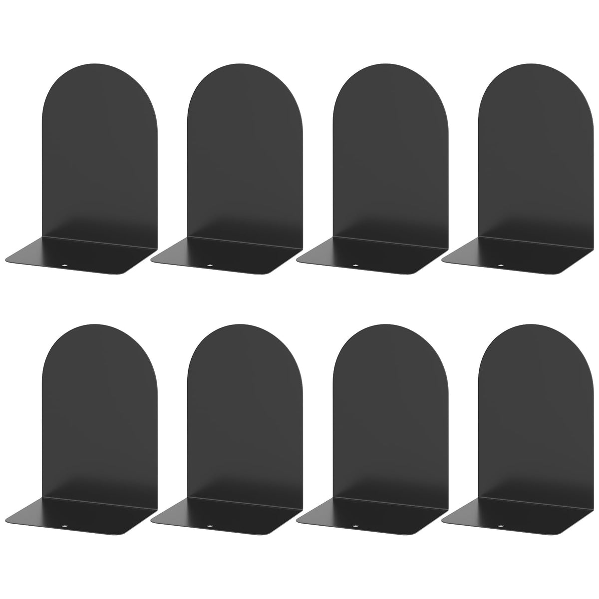ALOTCHE Bookends 4 Pairs, Metal Round Bookends for Shelves, Book Ends for Desk, Book End to Hold