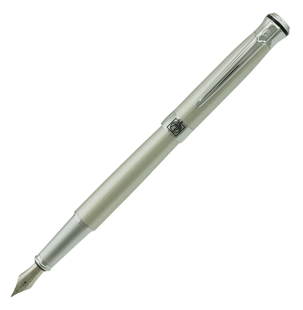 Picasso Fountain Pen 903 Series Silver Platinum Color Fine Nib Sweden Flower King with Calligraphy