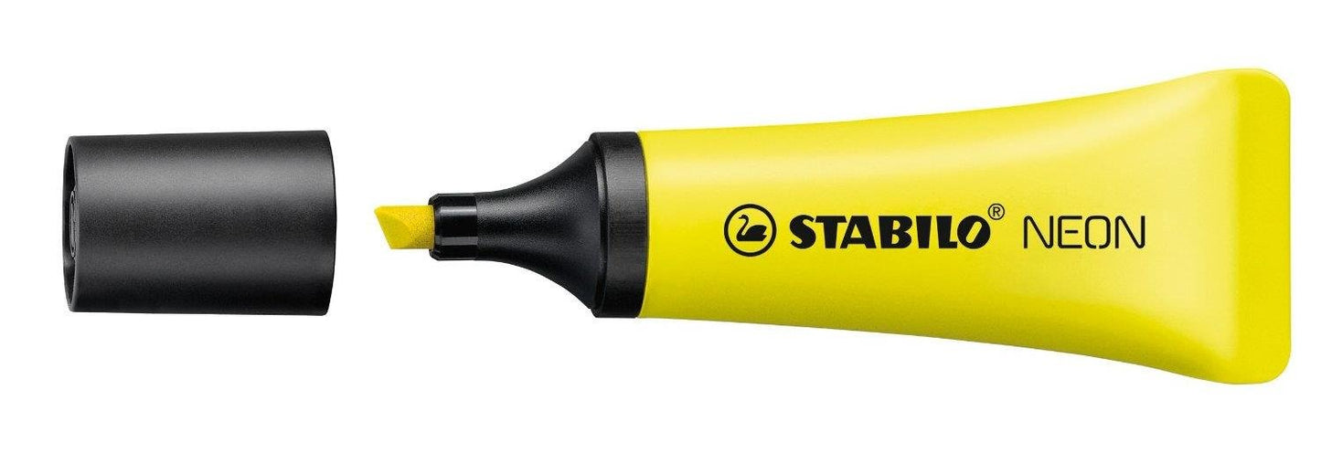Stabilo Neon Highlighter Pen Yellow Colours