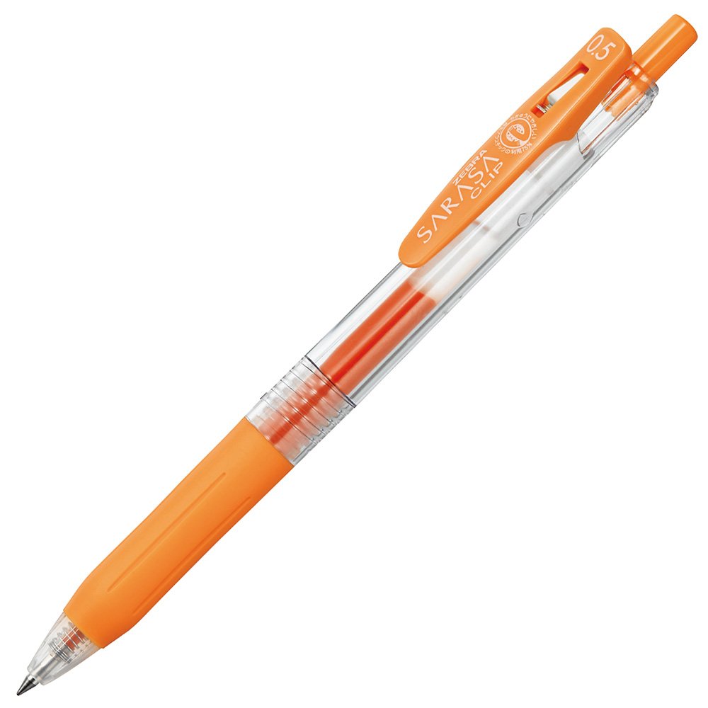 Zebra Gel Ballpoint Pen Sarasa Clip 0.5 Orange 10pcs B-JJ15-OR