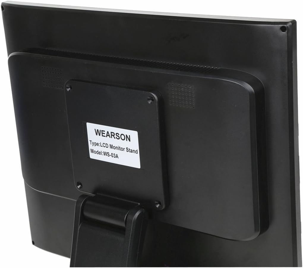 Wearson WS-03A VESA Monitor Stand Low Profile Lay Flat Short Foldable with VESA Hole