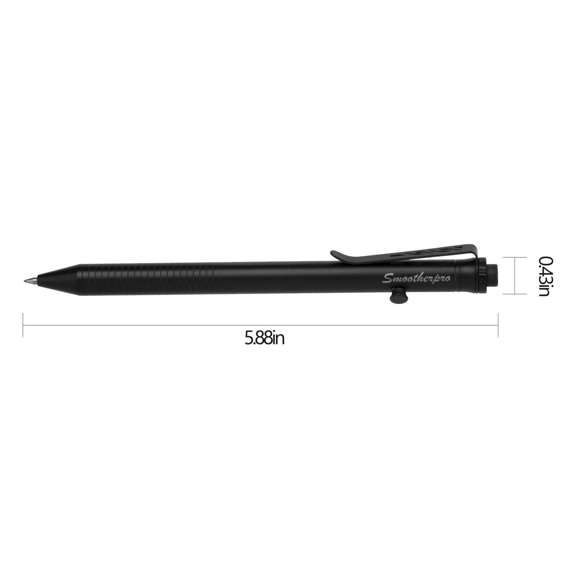 SMOOTHERPRO Stainless Steel Bolt Action Pen Compatible with Pilot G2 Refill