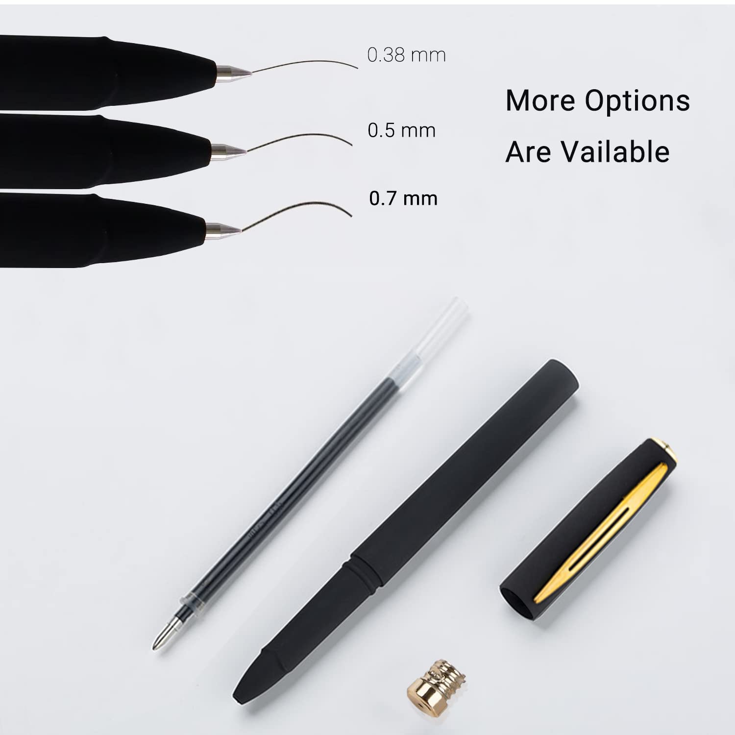 Penagic Pens, Gel Pen Fine Point, 0.5mm Black Ink, Roller Ballpoint