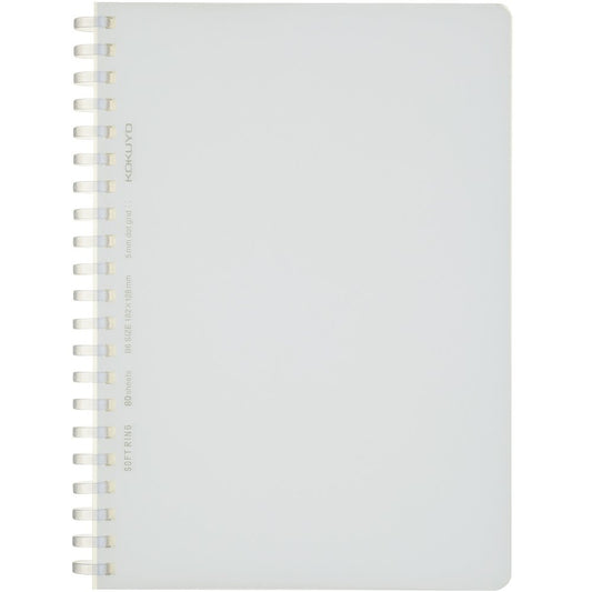 KOKUYO Spiral Dotted Notebook, 7.2'' x 5'' Business Journal B6 Soft Ring Notebooks with 5mm Dot