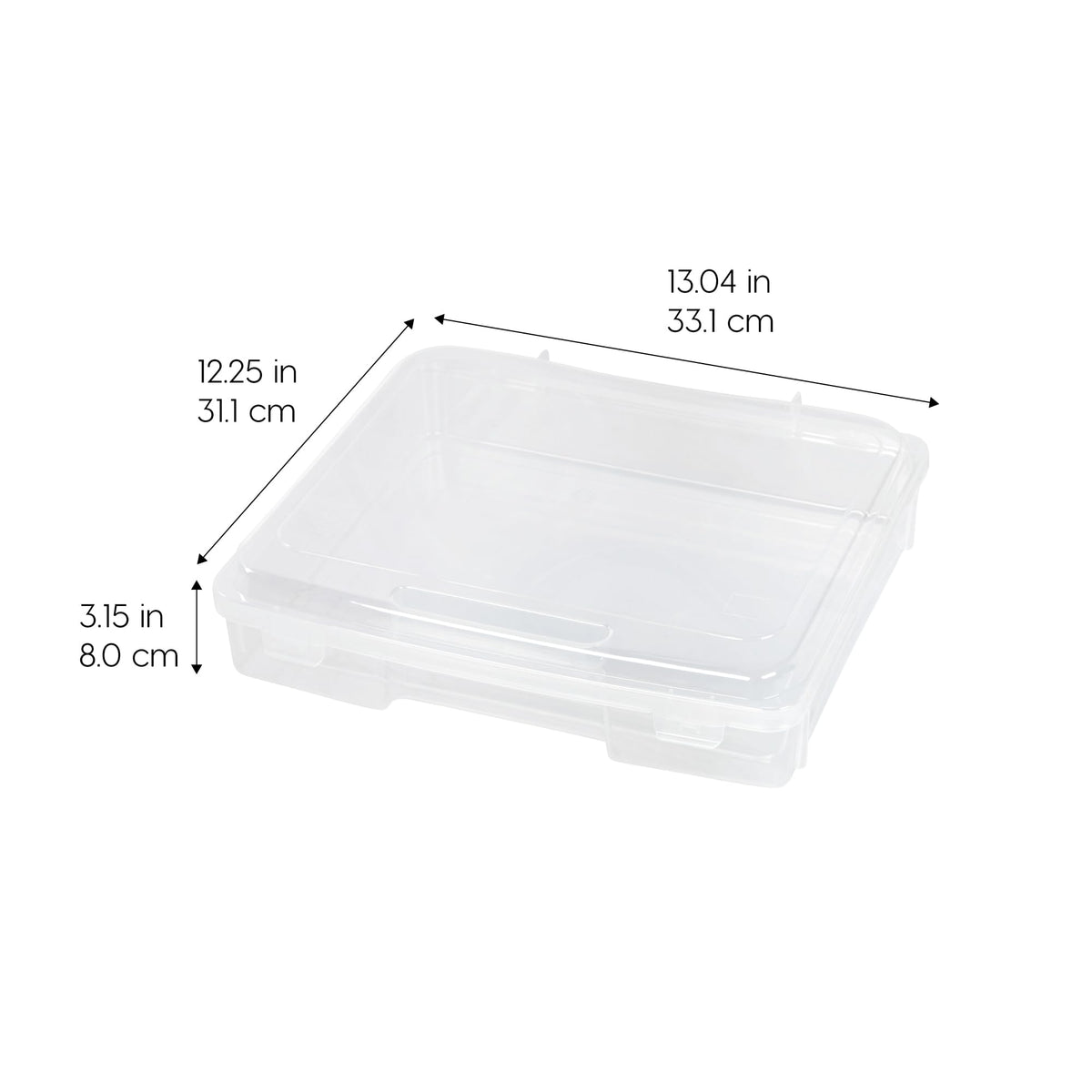IRIS USA Board Game Storage |Made in USA| Thick Craft Case (2-Pack) - Clear