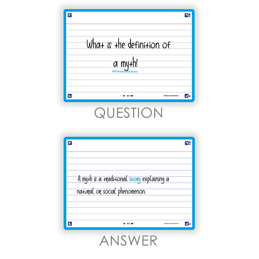 Flash Cards, Ruled with Turquoise Frame, A6, Pack of 80