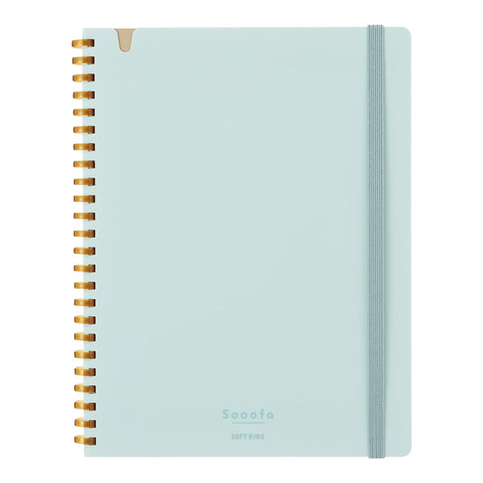 KOKUYO Graph Journal Notebook, Sooofa 8.3'' x 6.2'' Soft Ring Notebook for Women 4mm Grid Ruled, 80