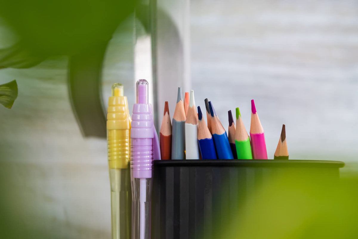 Idena 20133 Colouring Pencils in 12 Colours, Wood-Free Coloured Pencils in Ergonomic Triangle
