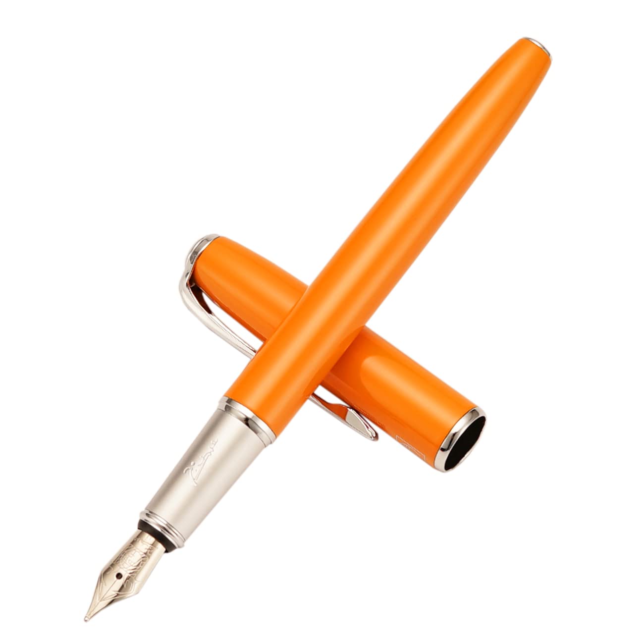 erofa Picasso 916 Orange Fountain Pen with Gift Box Calligraphy Writing Pen Set Bent Nib Fude 1.0mm