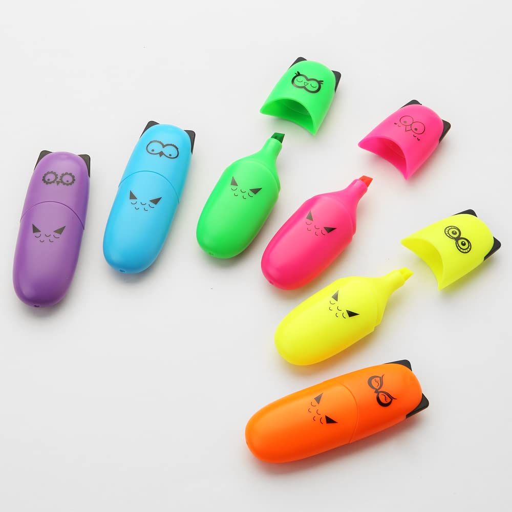 enlegend 12 pieces Cute Animal Design Vet Tech Week Gifts Mini Highlighter Pen Assorted Colors