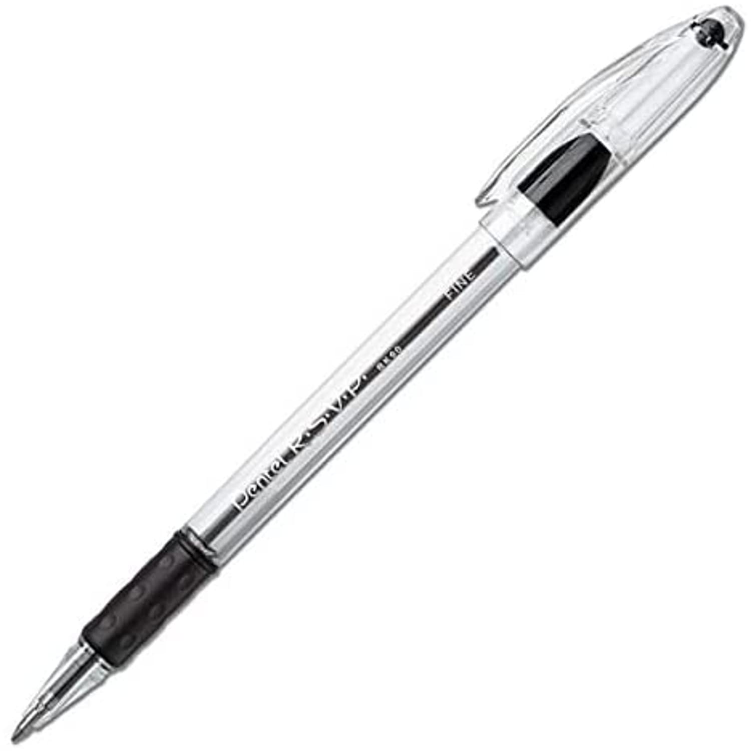 Pentel RSVP Ballpoint Pens, 0.7mm Fine Point, 6 Black & 6 Blue Ink Pentel Pens, Pack of 12