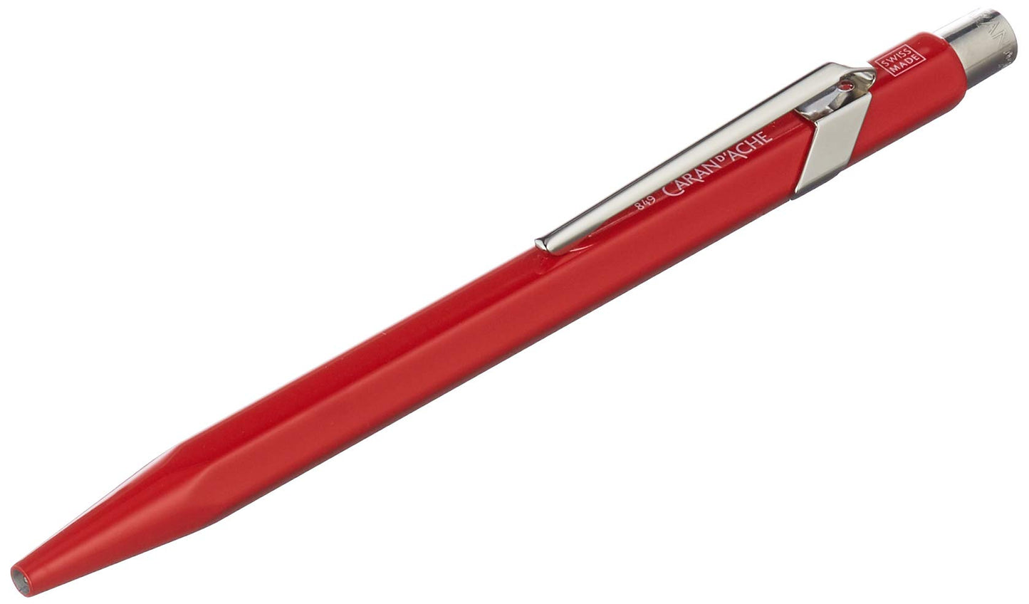 Caran D'ache 849: Metal Pen Ballpoint Red, Red Cartridge (849.020)