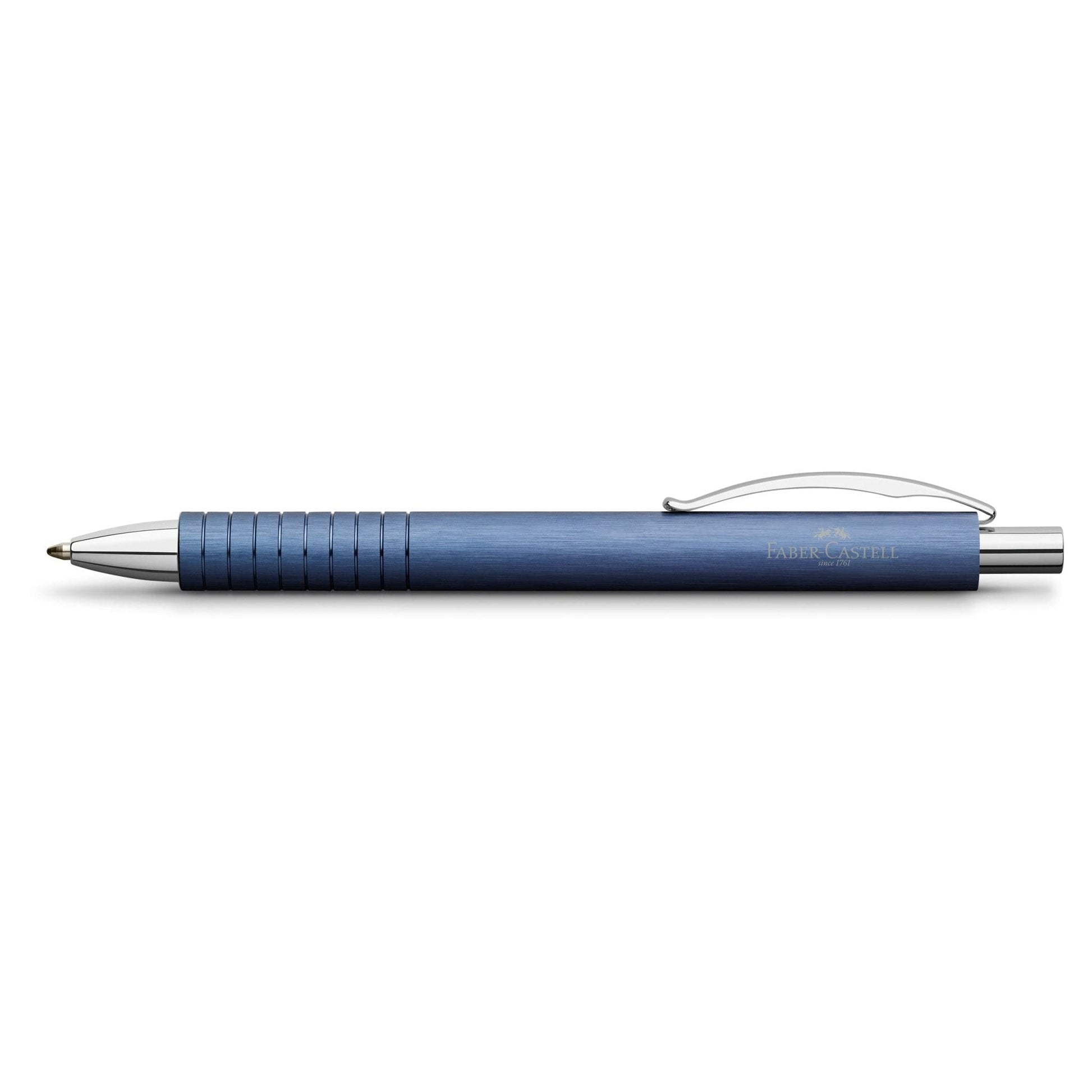 Faber-Castell Essentio Aluminum Blue Ballpoint Pen - Fine Writing Instruments (Blue Ball Point Pen)