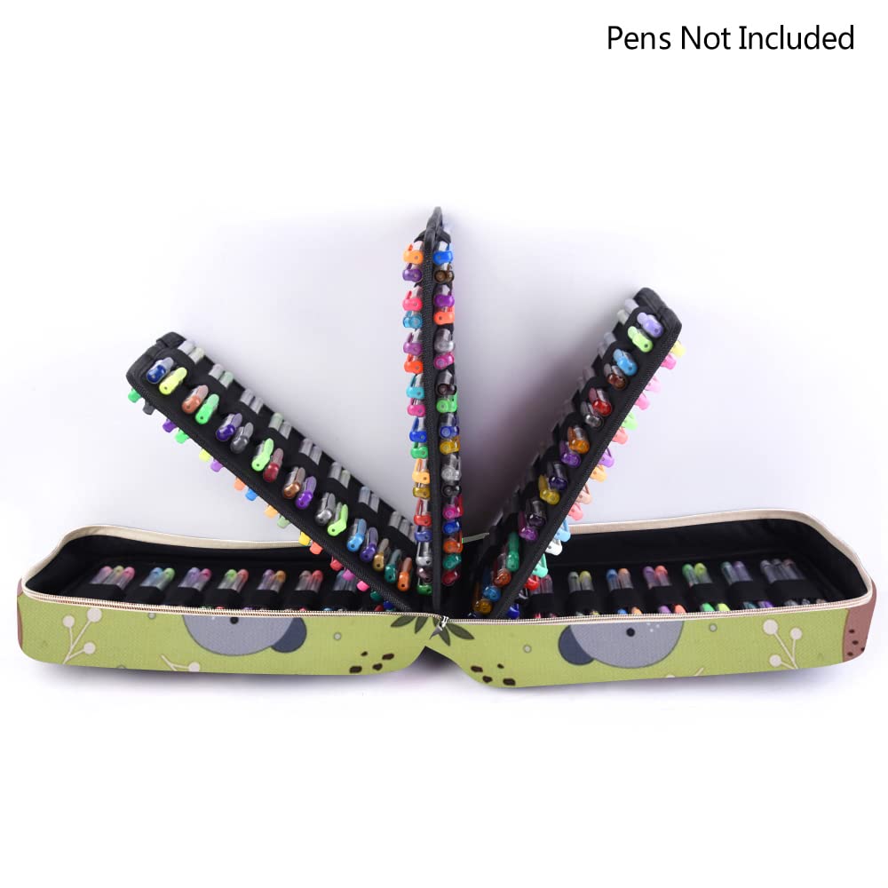 Pencil Case Holder Slot with Zipper Closure Large Capacity Pen Organizer