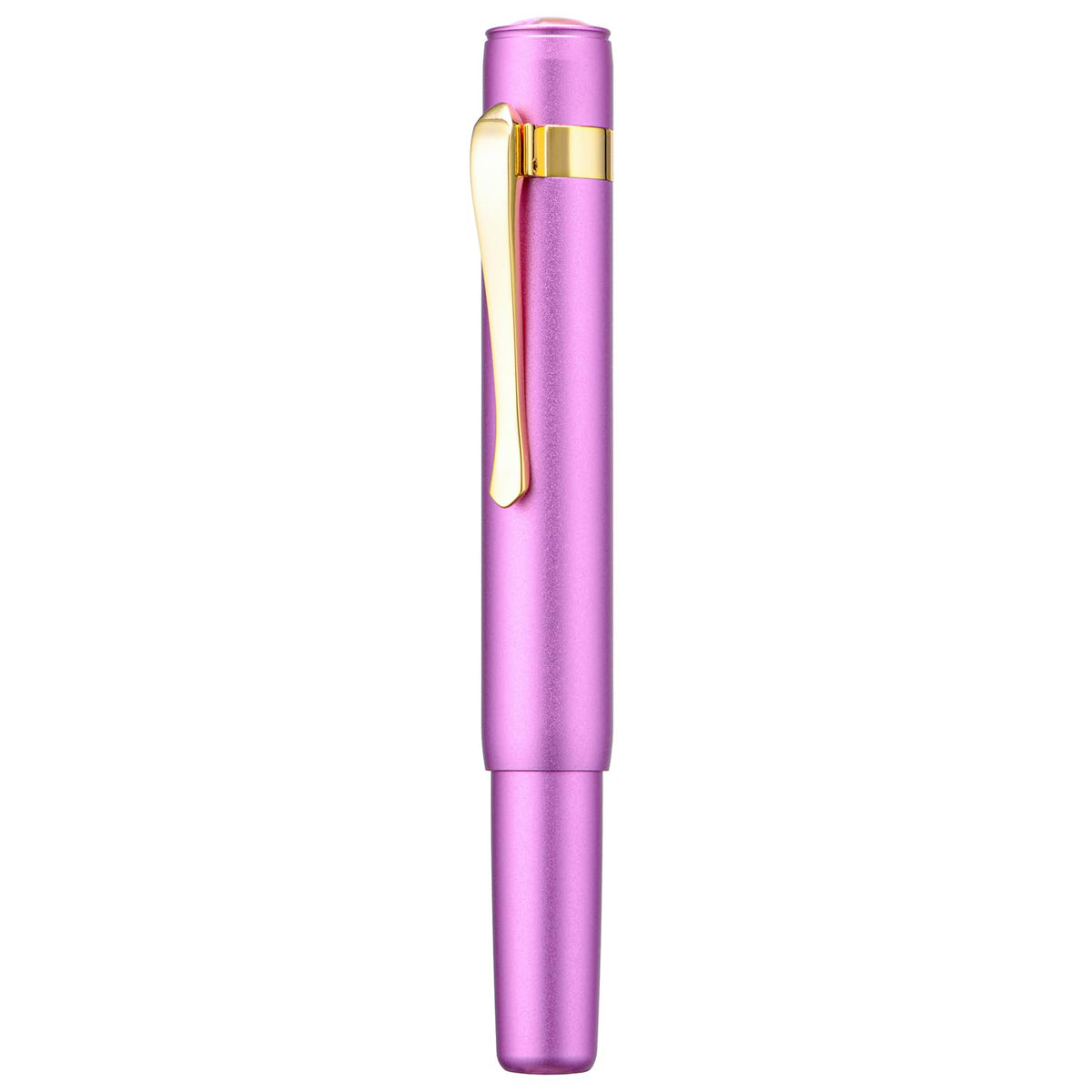 HONG DIAN M2 Mini Fountain Pen with Extra Fine Soft Golden Nib, Sleek Shape Aluminium Short Pocket