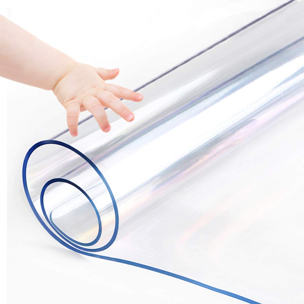 Round Table Protector Cover Clear Plastic Vinyl Tablecloth Small Sofa Bed Bedside Side End Table