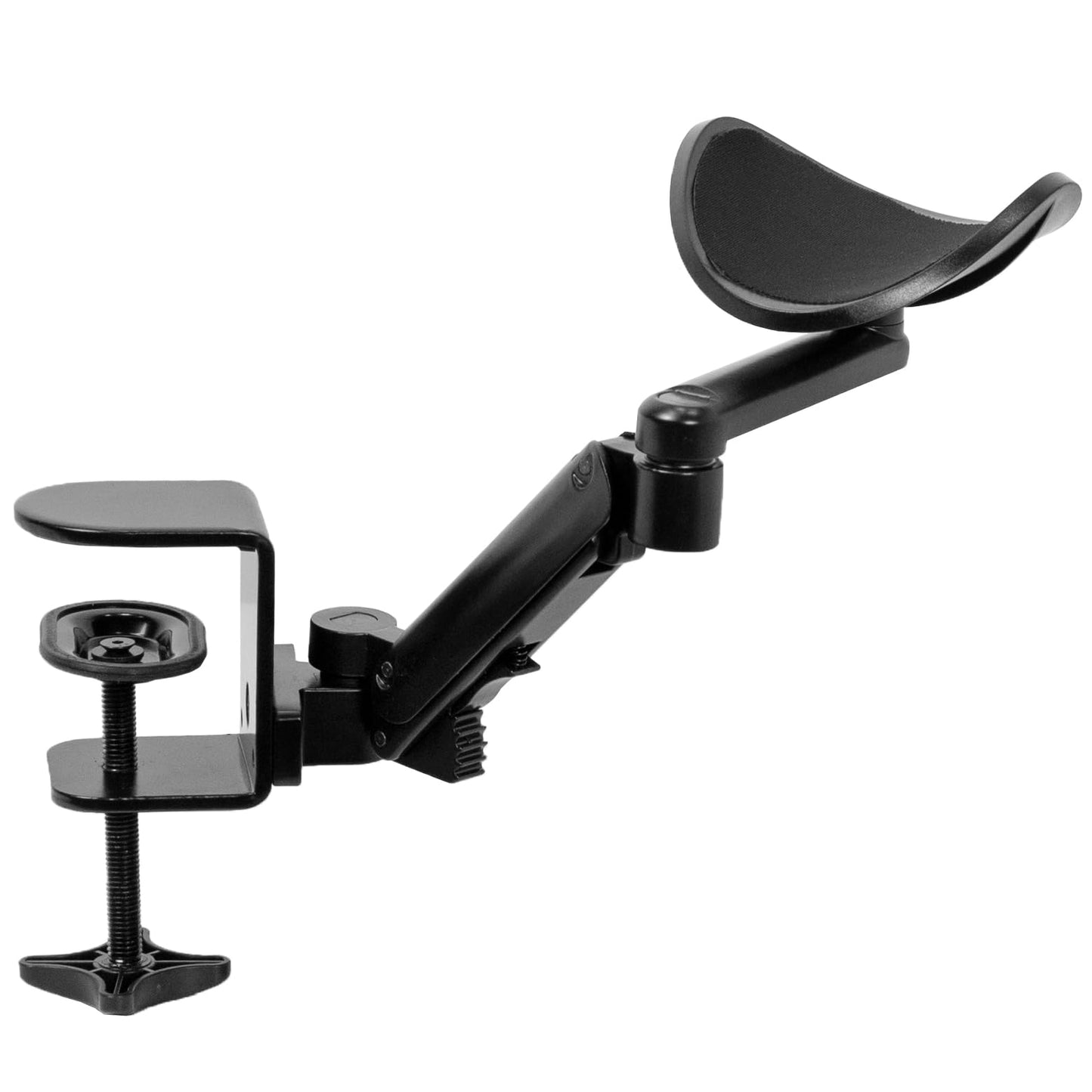 VIVO Black Clamp-on Adjustable Arm Rest, MOUNT-ARM01