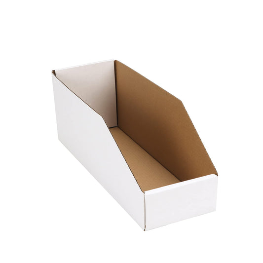 EXYGLO Cardboard Boxes, Pack of 35 Corrugated Storage Bins 12x4x4.5inch Pantry Organizer Bins for