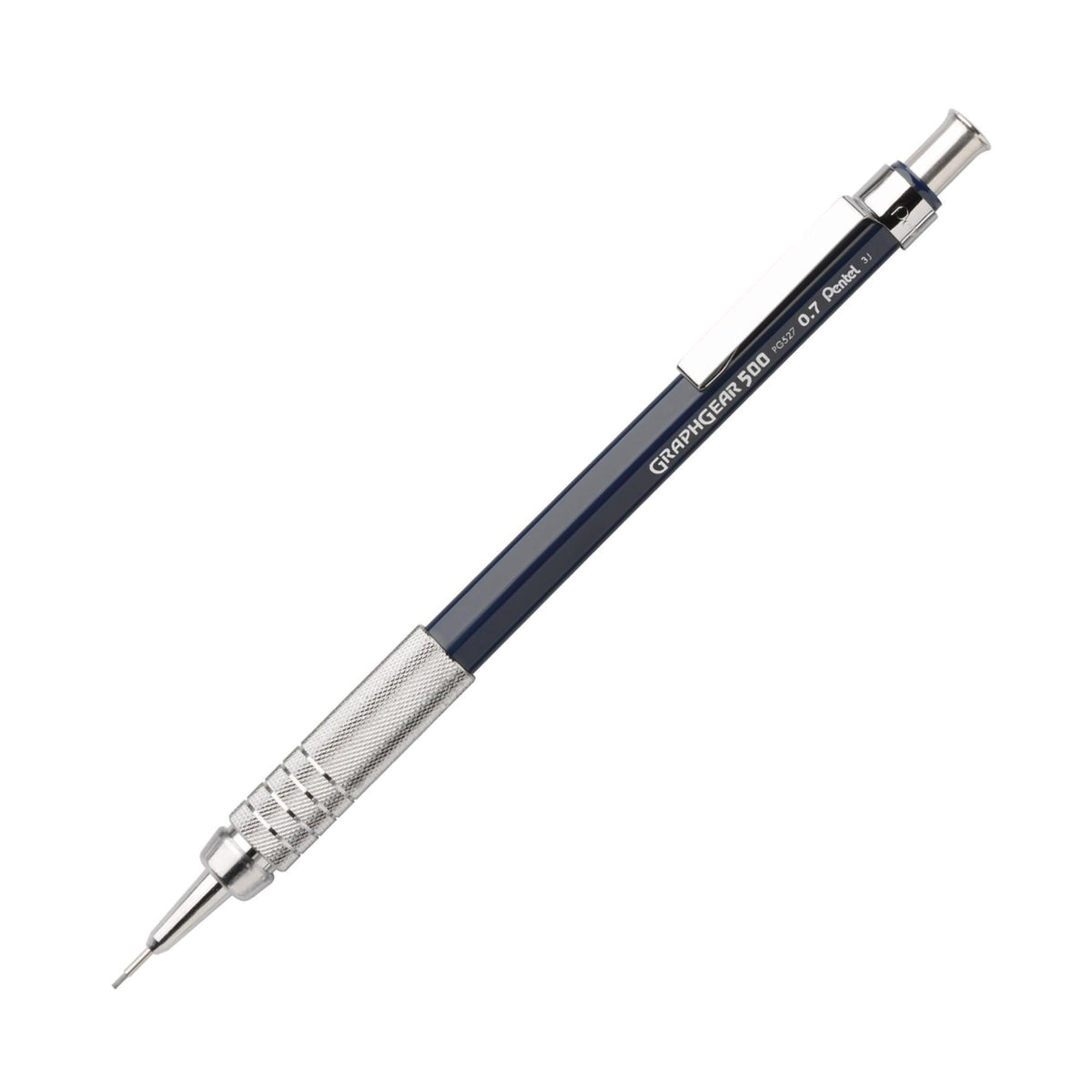 Pentel GraphGear 500 Automatic Pencil Kit, 0.7mm, Refill Leads, Block Eraser 2 Pack (PG527LEBP2)