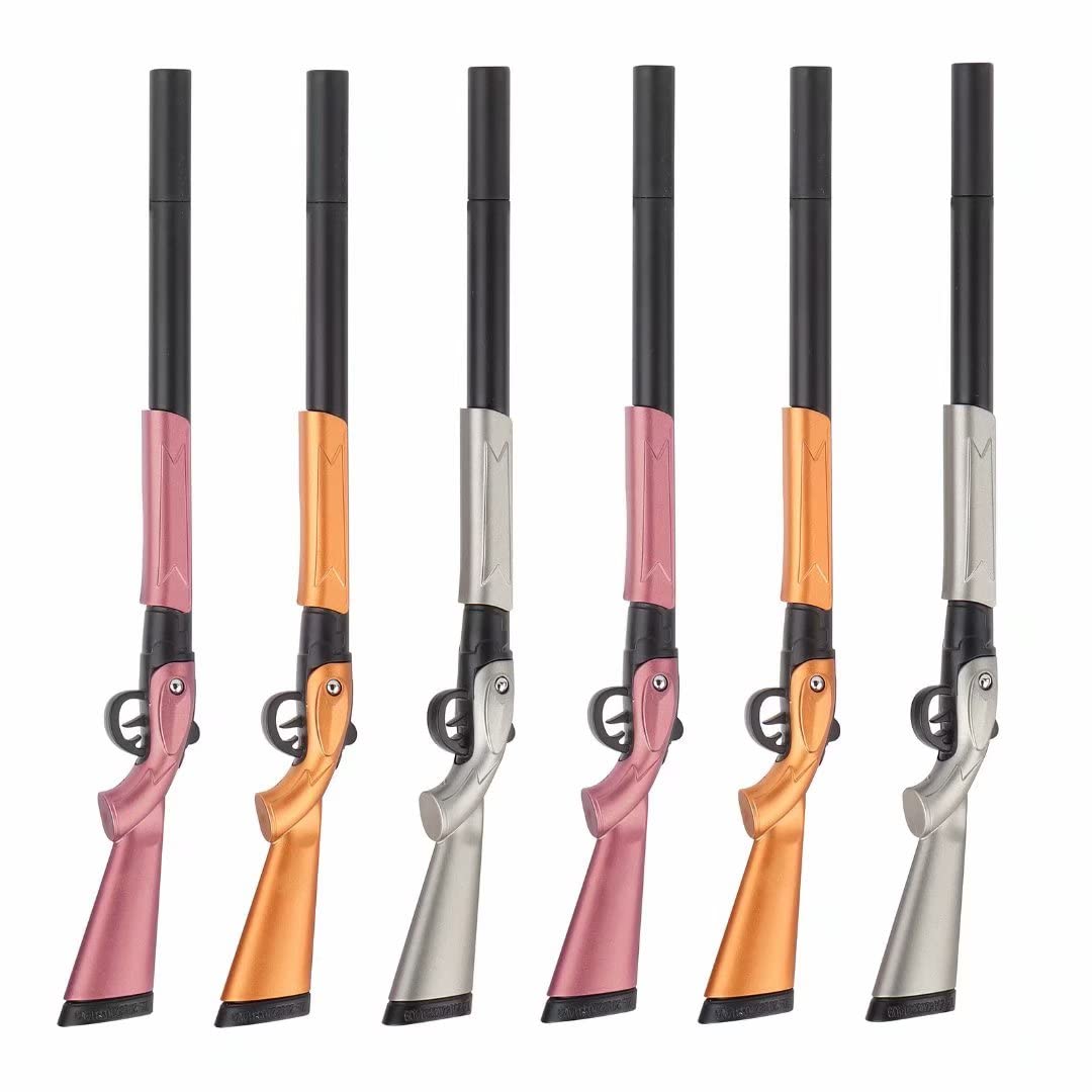 KAKA RABBIT Cool Gun-Shaped Ballpoint Pen, Blue Ink, 12 Pack