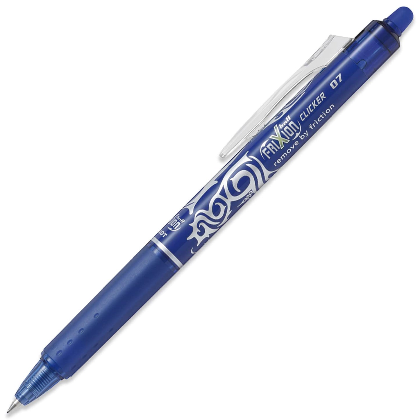 PILOT Frixion Clicker - Retractable Erasable Gel Ink Pens - Blue Ink - Medium 0.7mm Nib - Blister