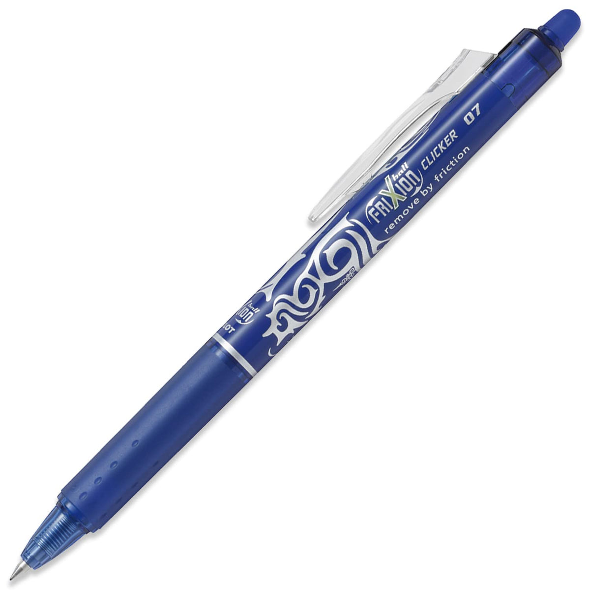 PILOT Frixion Clicker - Retractable Erasable Gel Ink Pens - Blue Ink - Medium 0.7mm Nib - Blister