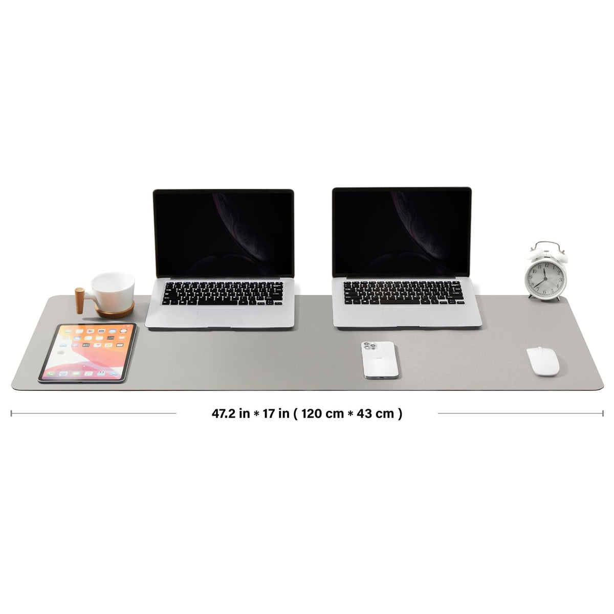 Large Desk Mat - 47.2"x 17" Non-Slip PU Desk Pad for Office and Home - Ideal for Large Mouse Pad
