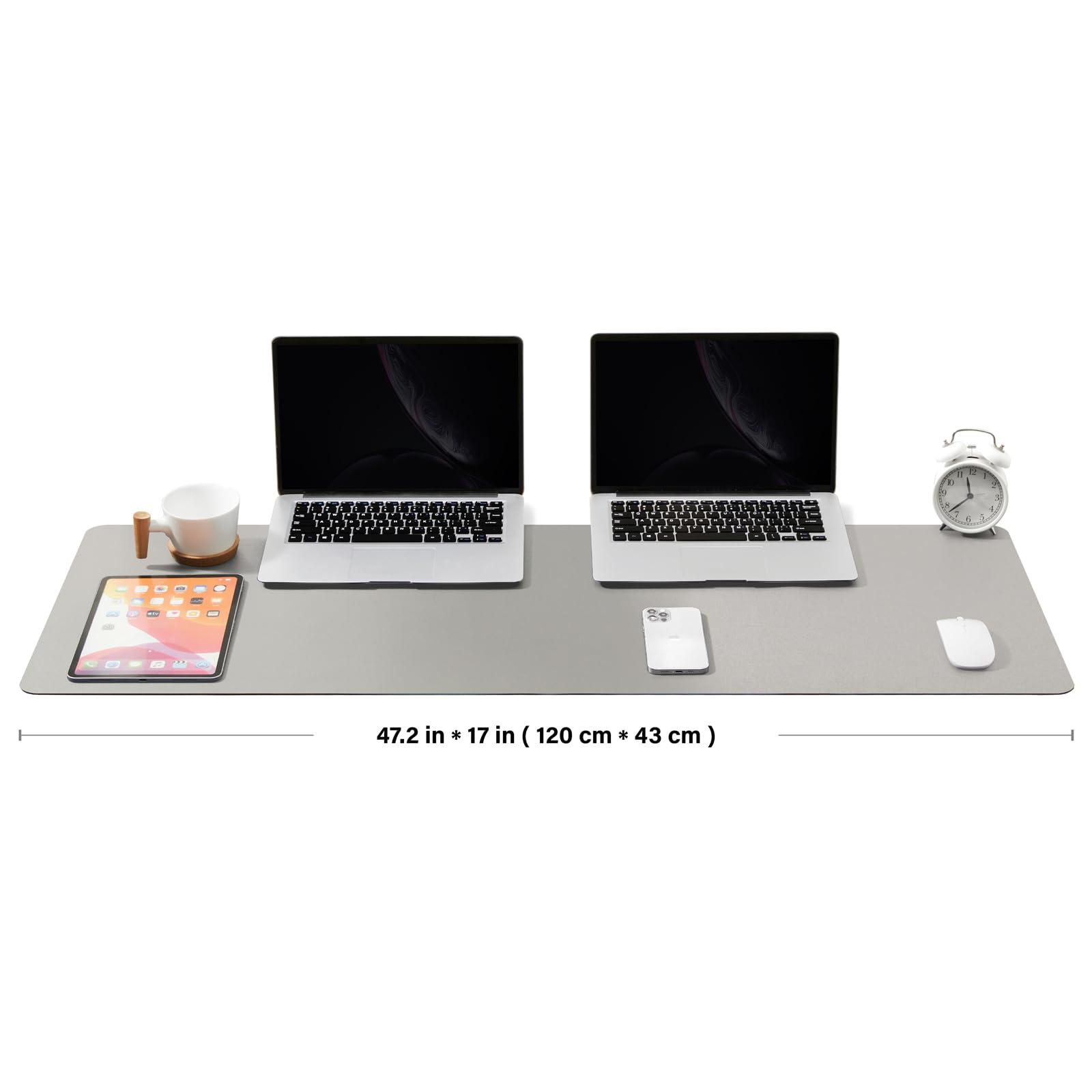Large Desk Mat - 47.2"x 17" Non-Slip PU Desk Pad for Office and Home - Ideal for Large Mouse Pad