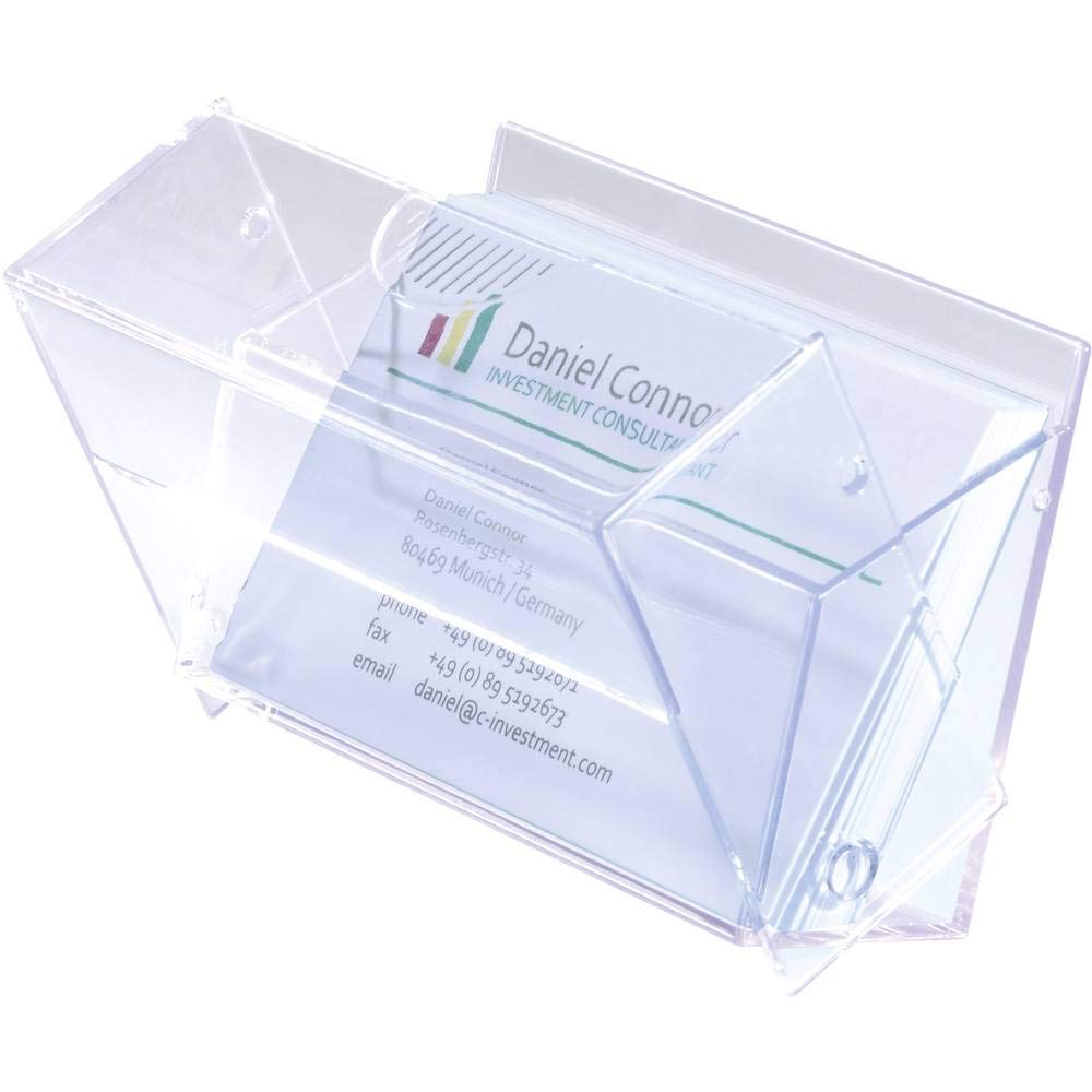 Sigel VA110 Business Card Box, Clear, for up to 100 Cards (max. 3.39 x 2.2 inches)