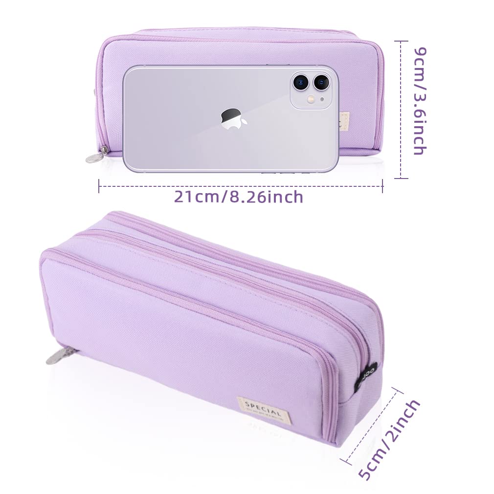 iSuperb Large Pencil Case 3 Compartments Pencil Pouch Big Capacity Pencil Bag for Kids Teen Girls