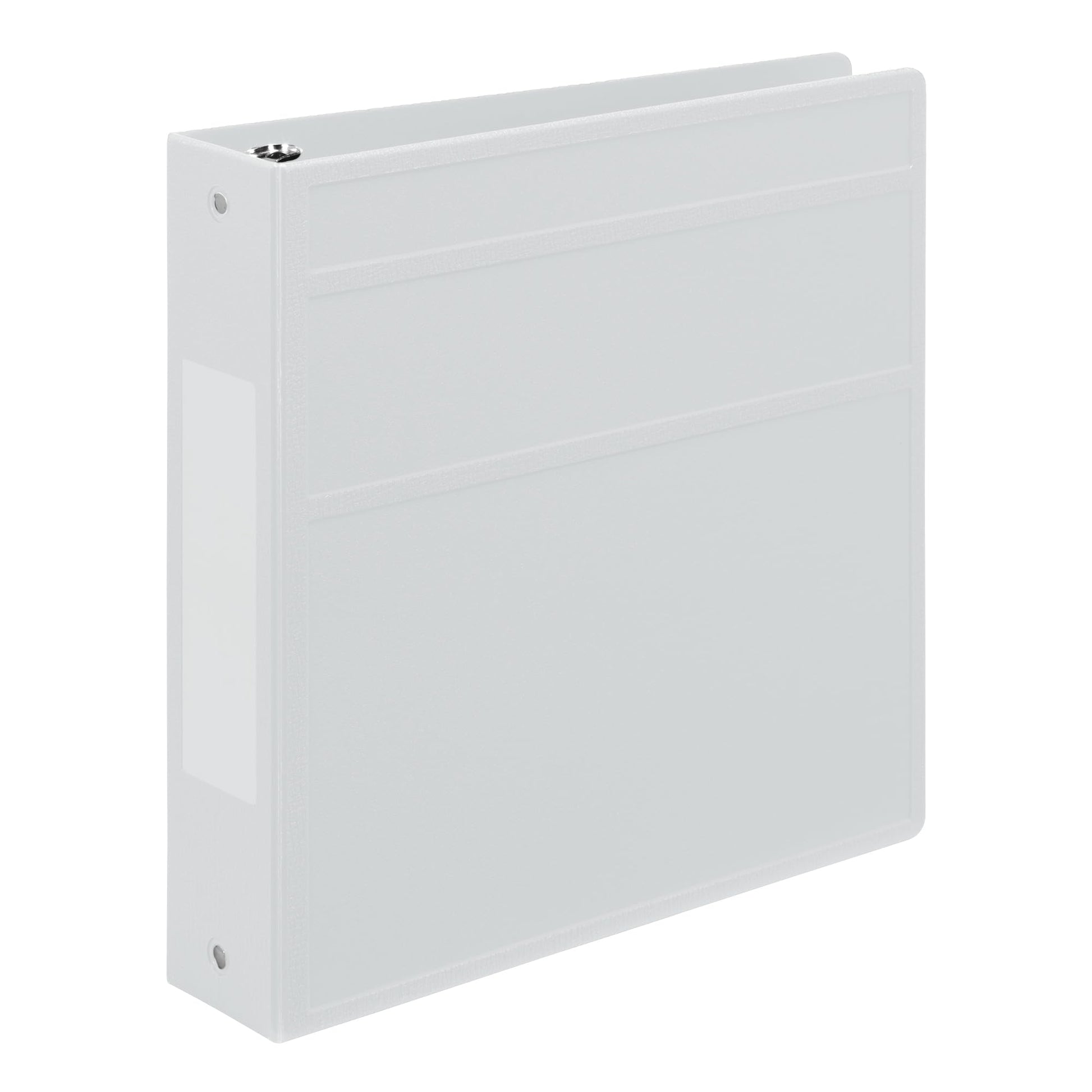 Carstens 2-Inch Heavy Duty 3-Ring Binder - Side Opening, White, Durable Plastic, Precision No-Gap