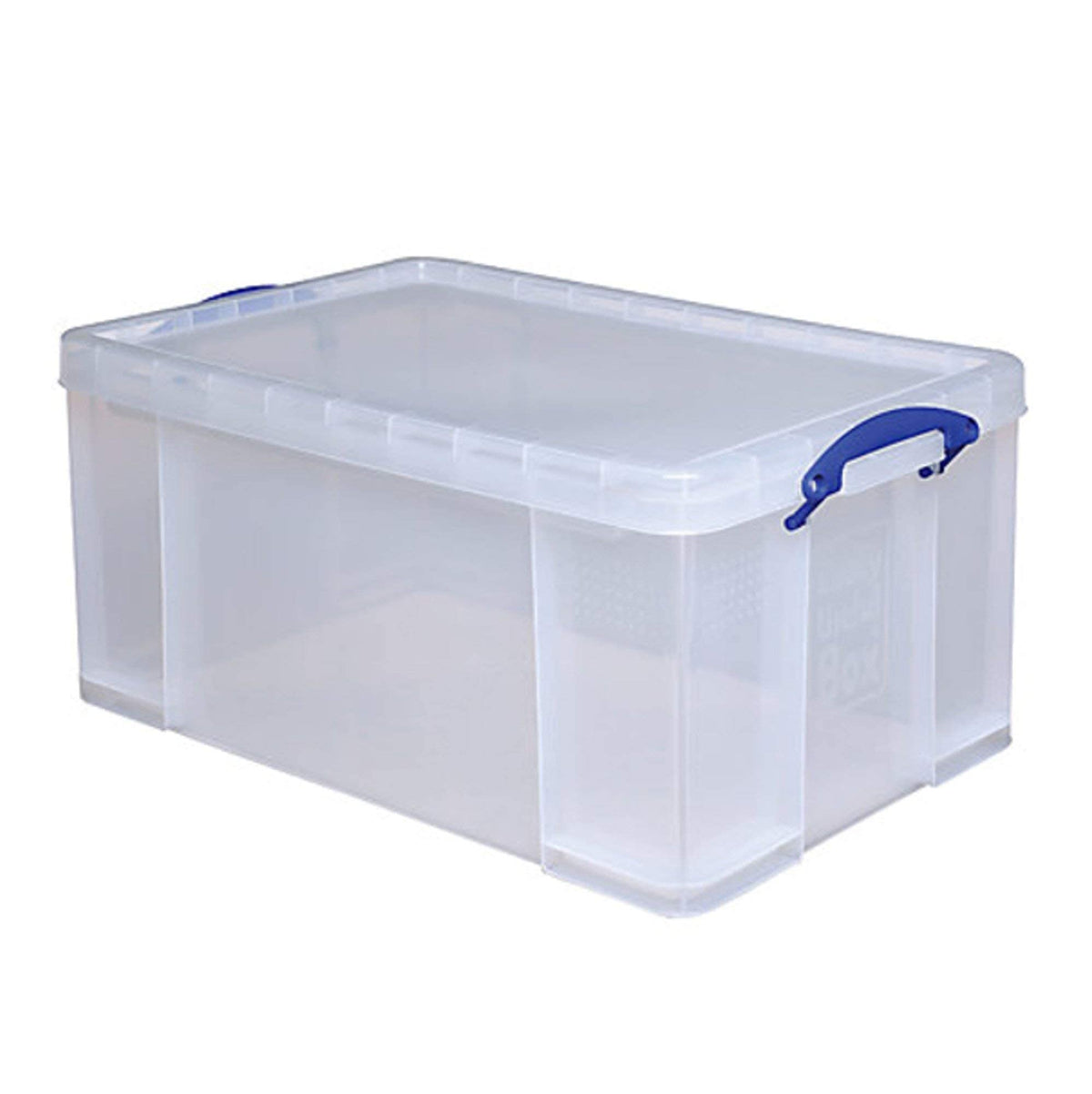 Really Useful Clear Transparent Plastic Storage Box, 64 Liters Features Attached Handles Make It