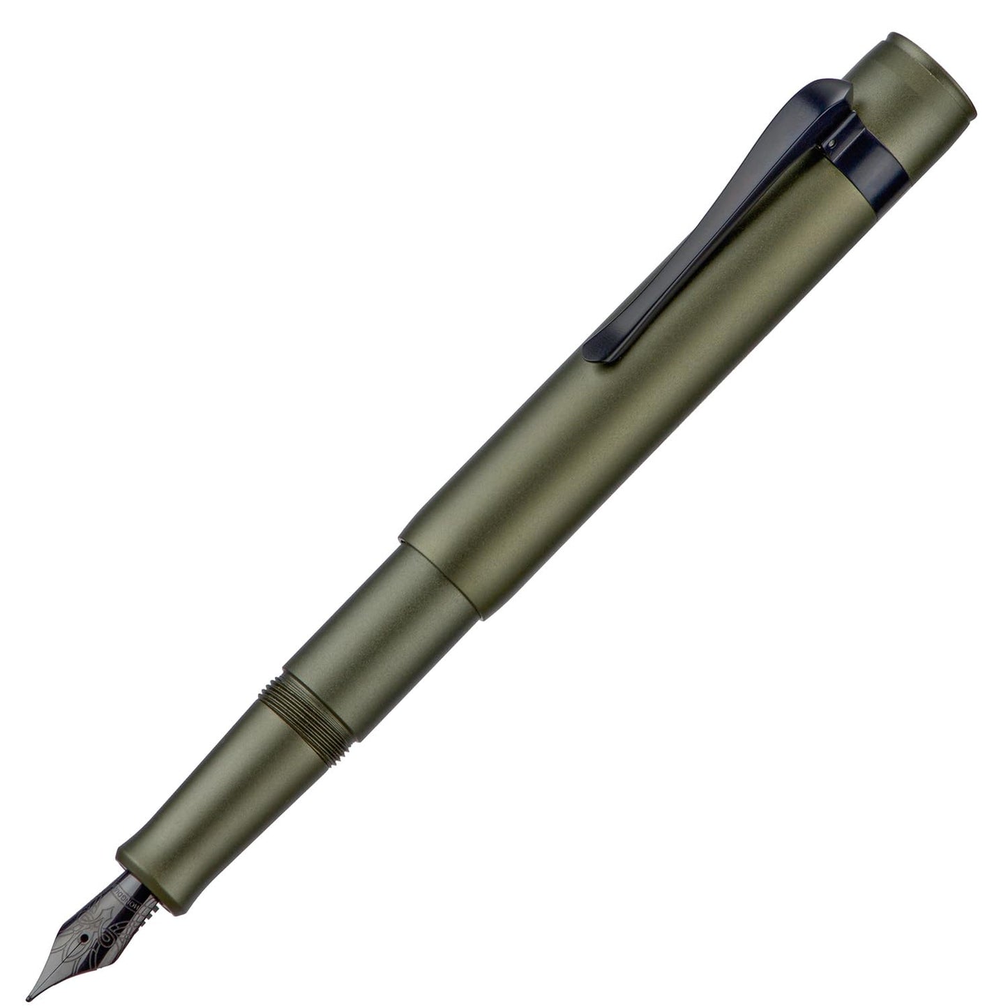 HONG DIAN M2 Black Forest Mini Fountain Pen, Fine Soft Nib & Sleek Shape Aluminium Short Pocket