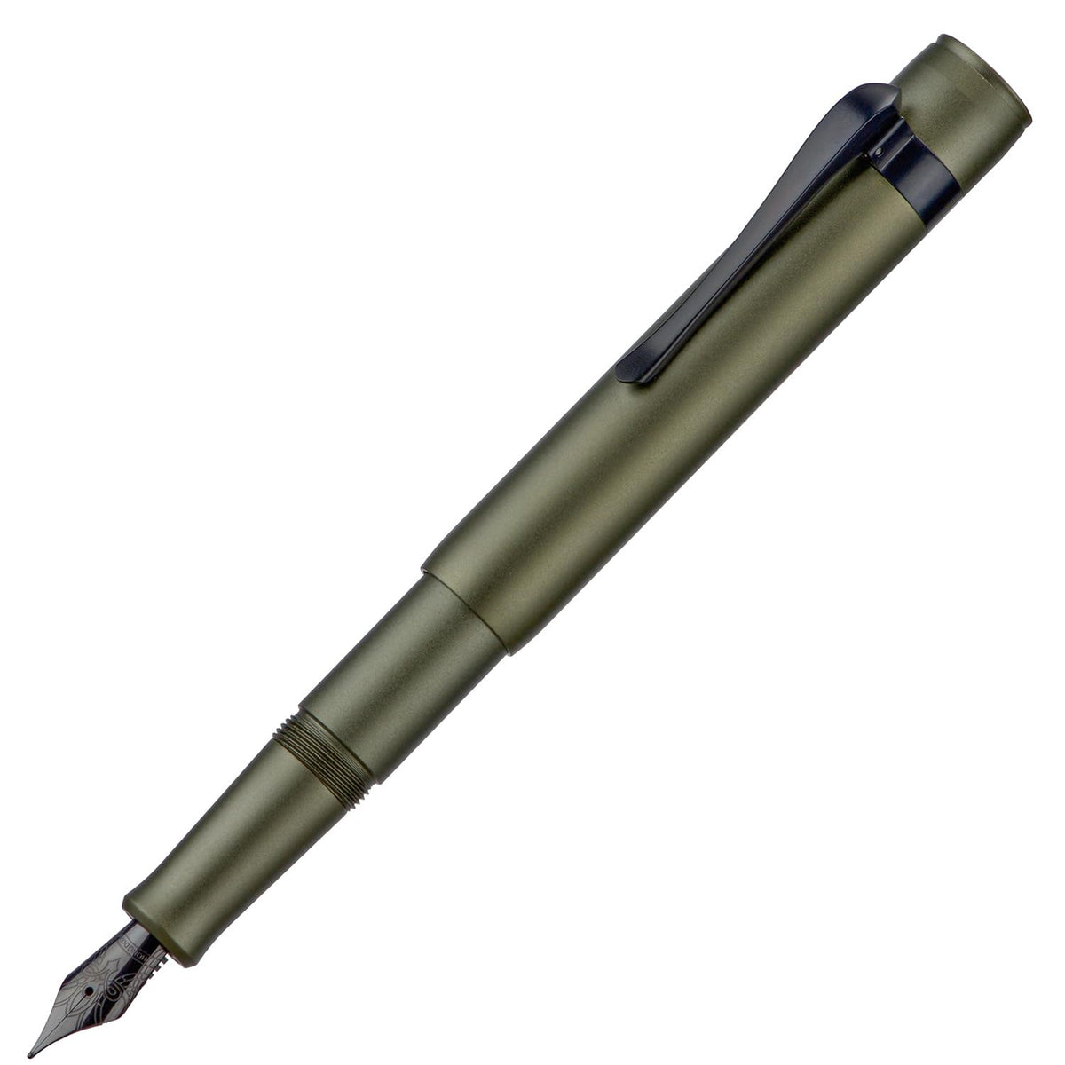 HONG DIAN M2 Black Forest Mini Fountain Pen, Medium Nib & Sleek Shape Aluminium Short Pocket Travel