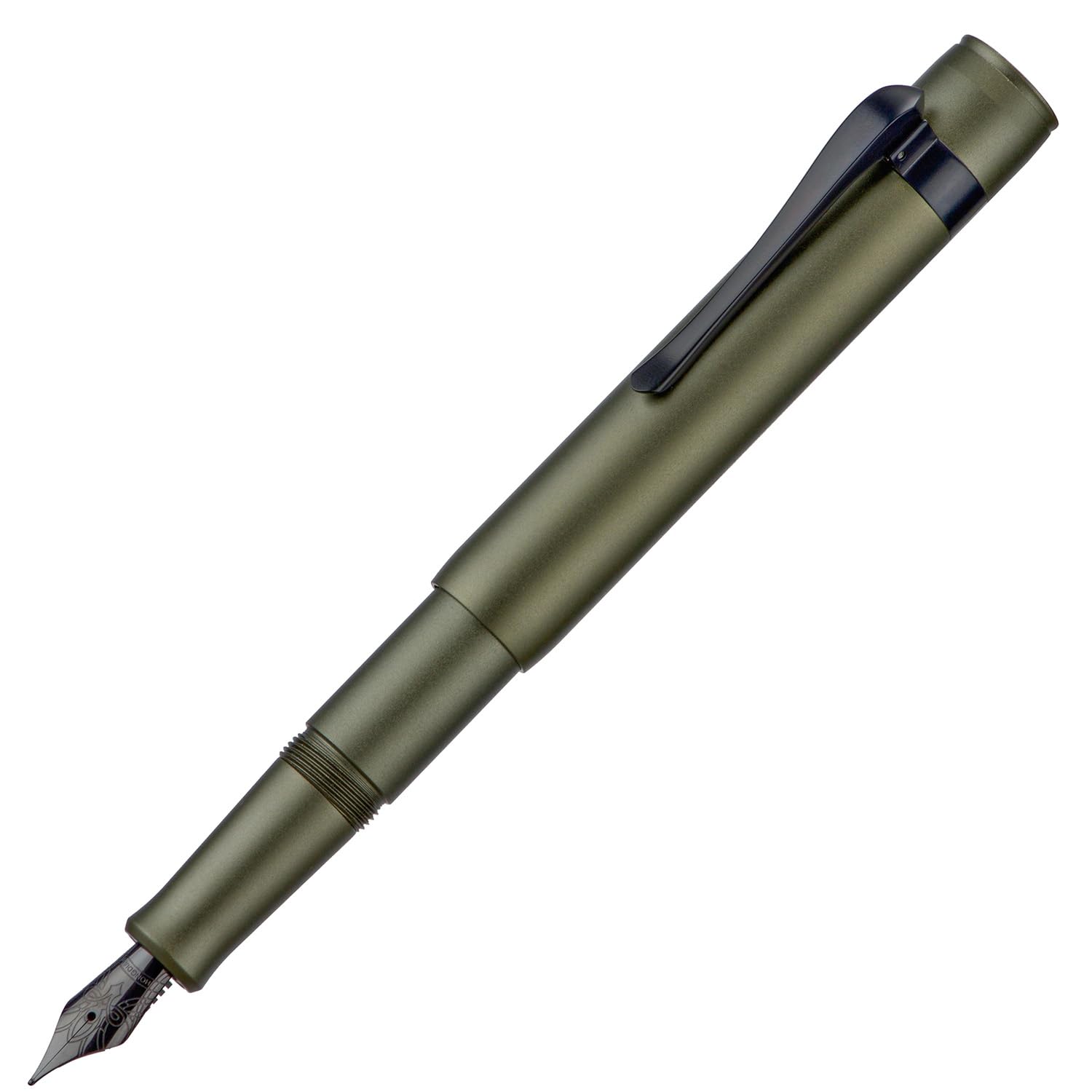 HONG DIAN M2 Black Forest Mini Fountain Pen, Extra Fine Soft Nib & Sleek Shape Aluminium Short