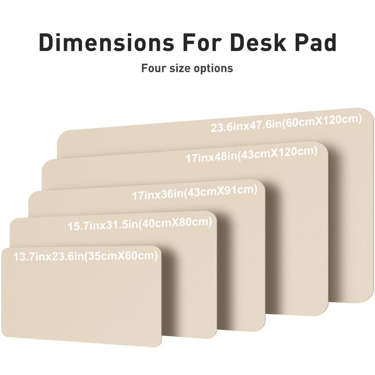 Aothia Faux Leather Desk Mat – Large Mouse Pad, Non-Slip PU Leather Blotter, Waterproof Writing