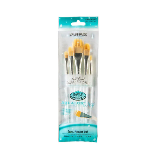 Royal & Langnickel Aqualon Wisp Filbert Artist Brush Set, 5-Piece