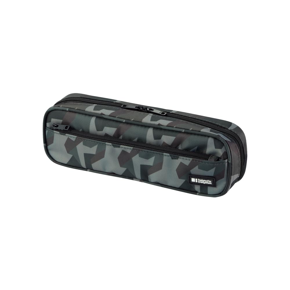 LIHIT LAB Large Capacity Zipper Long Pencil Case For School Office College, Big Capacity Pencil Bag