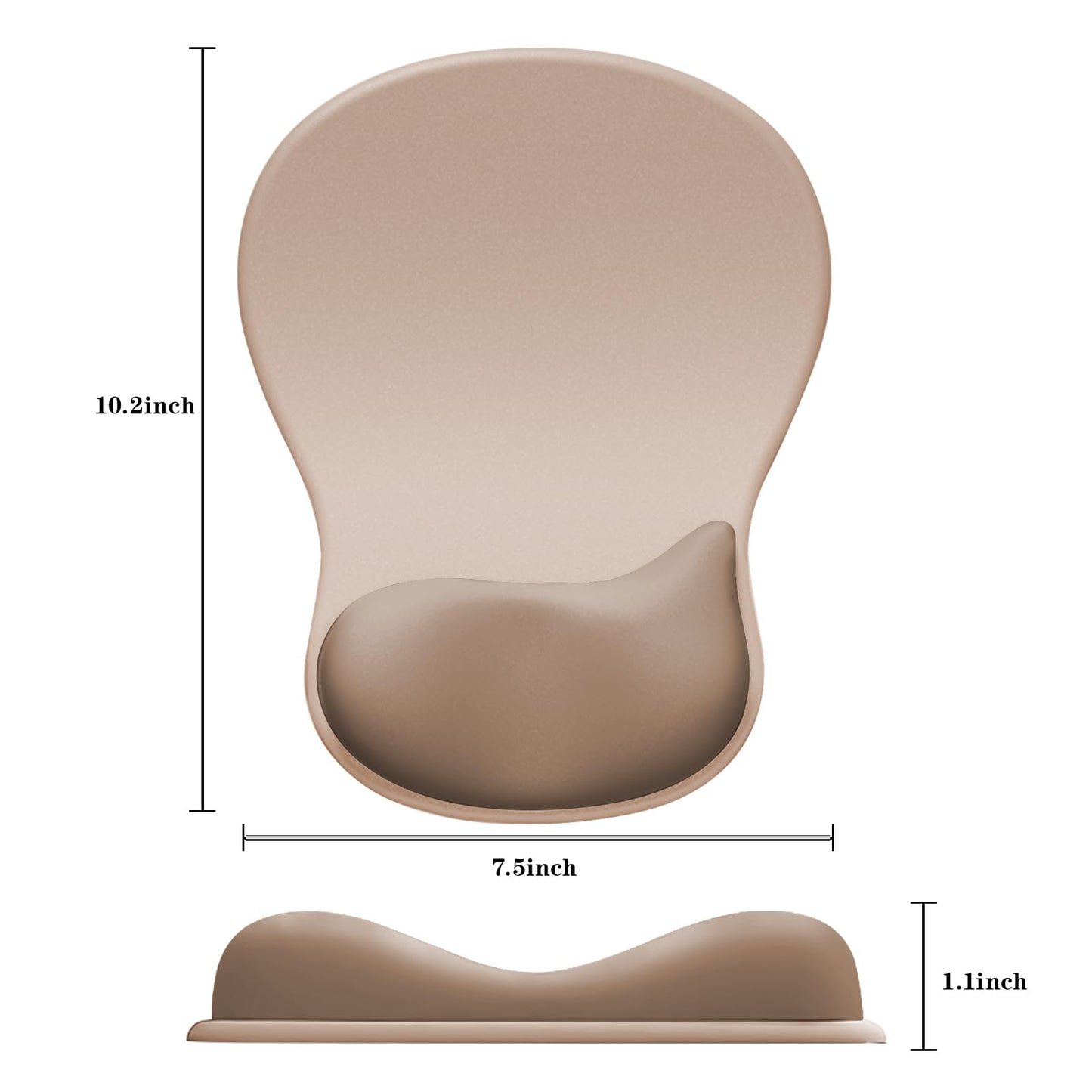 Mouse Pad with Wrist Rest,Ergonomic Mouse Pad with Comfortable Gel Wrist Rest Support and Non-Slip