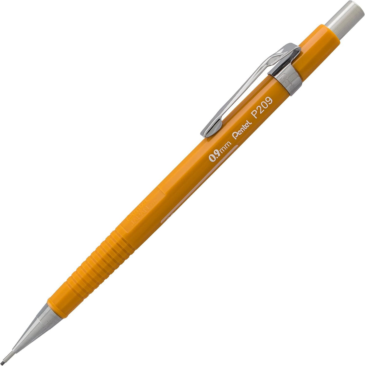 Pentel Sharp Mechanical Pencil 0.9mm With Lead & Eraser Refills, Yellow Barrel - Pack of 3