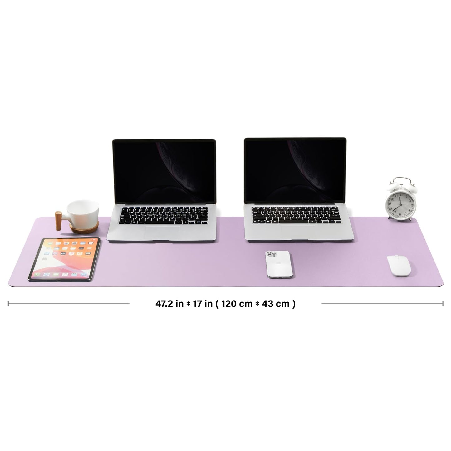 Large Desk Mat - 47.2"x 17" Non-Slip PU Desk Pad for Office and Home - Ideal for Large Mouse Pad