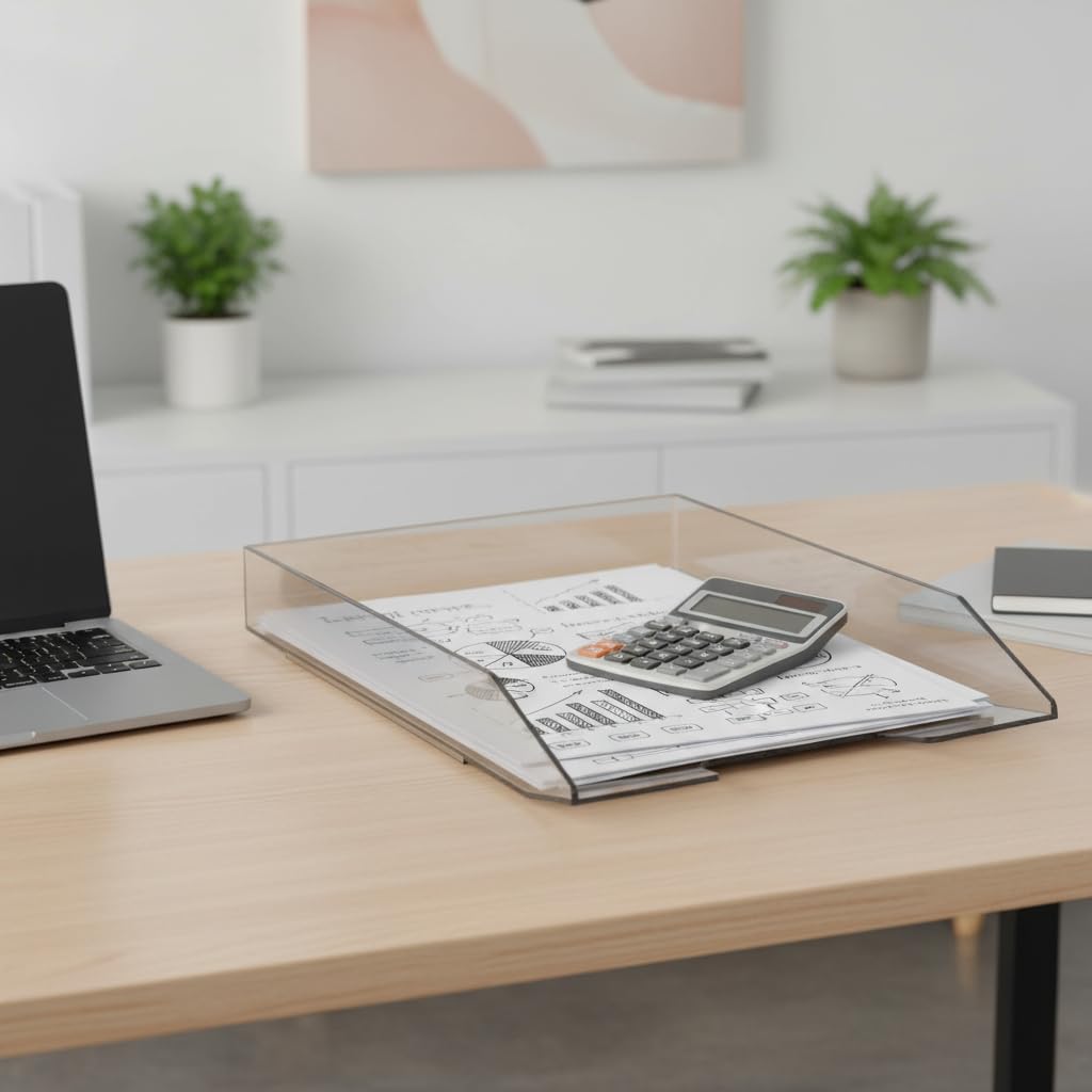 Acrimet Stackable Letter Tray Front Load, Letter Size, Stacking Document Desk Office Paper